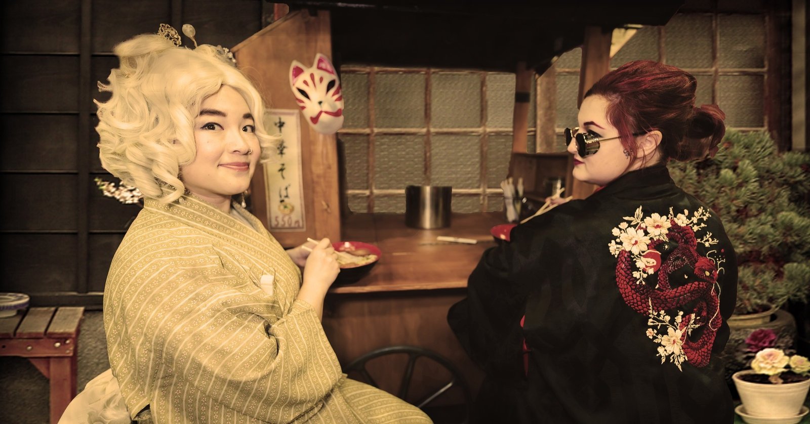 The Good Omens finale drops in less than a week!! 

Our Edo Japan Aziraphale and Crowley variants are some of our favorites...from the snake embroidery to the angel wings obi knot, it's one of the aesthetics that is the most fun!

Photos by @luckyphotoig 

#goodomens #goodomenscosplay #cosplay #crowleyxaziraphale